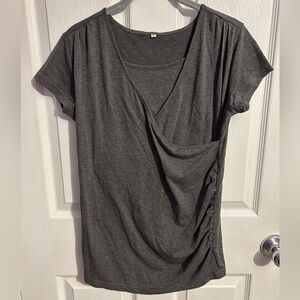 Small grey nursing/maternity shirt